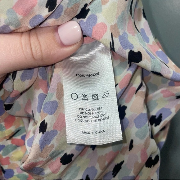 Caballero Long Sleeve Regan Jumpsuit in Spring Paint Blots Medium Pink Blue Blac - Picture 12 of 12